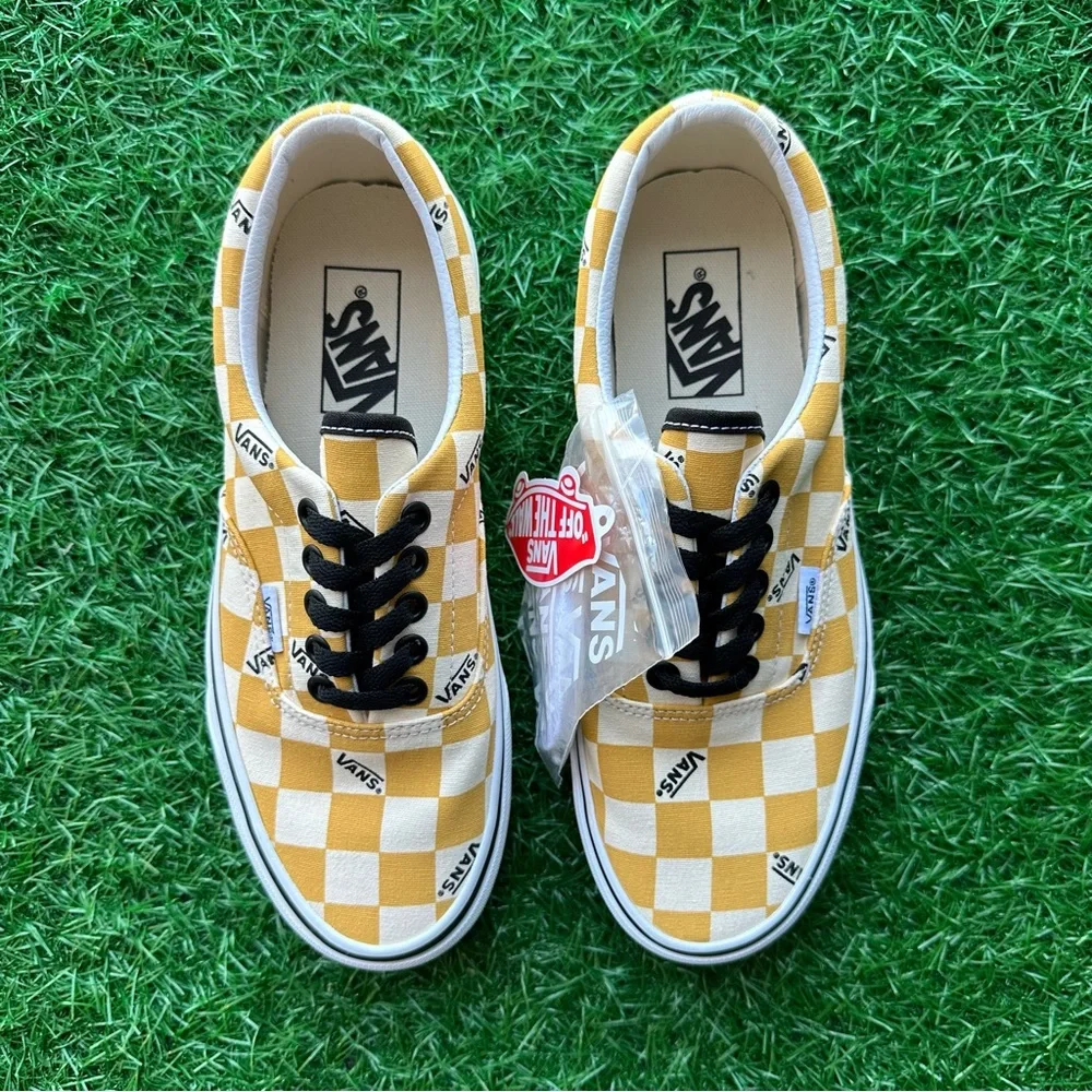 Vans Era Big Check Yellow True White - Picture 2 of 6